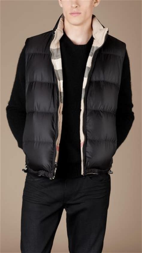 burberry brit reversible puffer vest